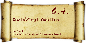Oszlányi Adelina névjegykártya